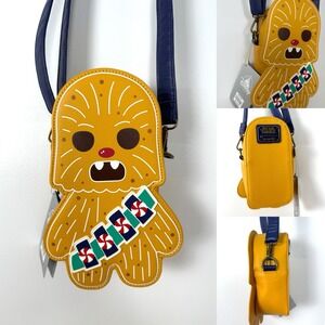 Disney Parks Loungefly Tote Star Wars Chewbacca Holiday Crossbody Bag‎ NWT